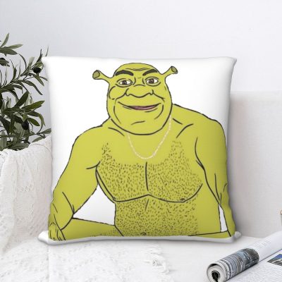 Sexy Shrek Square Pillowcase Cushion Cover Spoof Zipper Home Decorative Polyester Throw Pillow Case Sofa Seater Simple 45*45cm 1