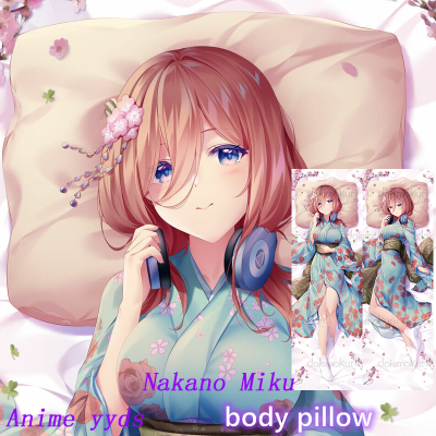 Dakimakura Anime Nakano Miku（5-toubun no Hanayome (The Quintessentia） Body Pillow Double-sided Print Life-size Cover giving gift 1