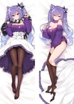 2D Japan Anime Game Dakimakura Cover Kawaii Keqing Hugging Body Pillowcase Genshin Impact Almohada Sexy Girl Pillow Waifu 180X60 2