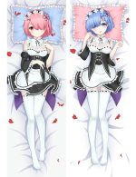 Anime Re:Life in a different world from zero Pillowcase Rem Ram Pillow Cover 2-Side Printed Dakimakura Hugging Body Pillowcase 4
