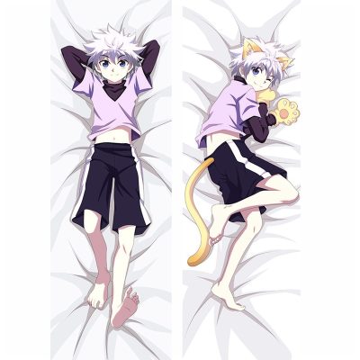 Anime Hunter X Hunter Killua Zoldyck Cosplay Hugging Body Pillow Cover Case 2- Side Printed Bedding Pillowcases Peachskin 1