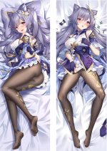 2D Japan Anime Game Dakimakura Cover Kawaii Keqing Hugging Body Pillowcase Genshin Impact Almohada Sexy Girl Pillow Waifu 180X60 3